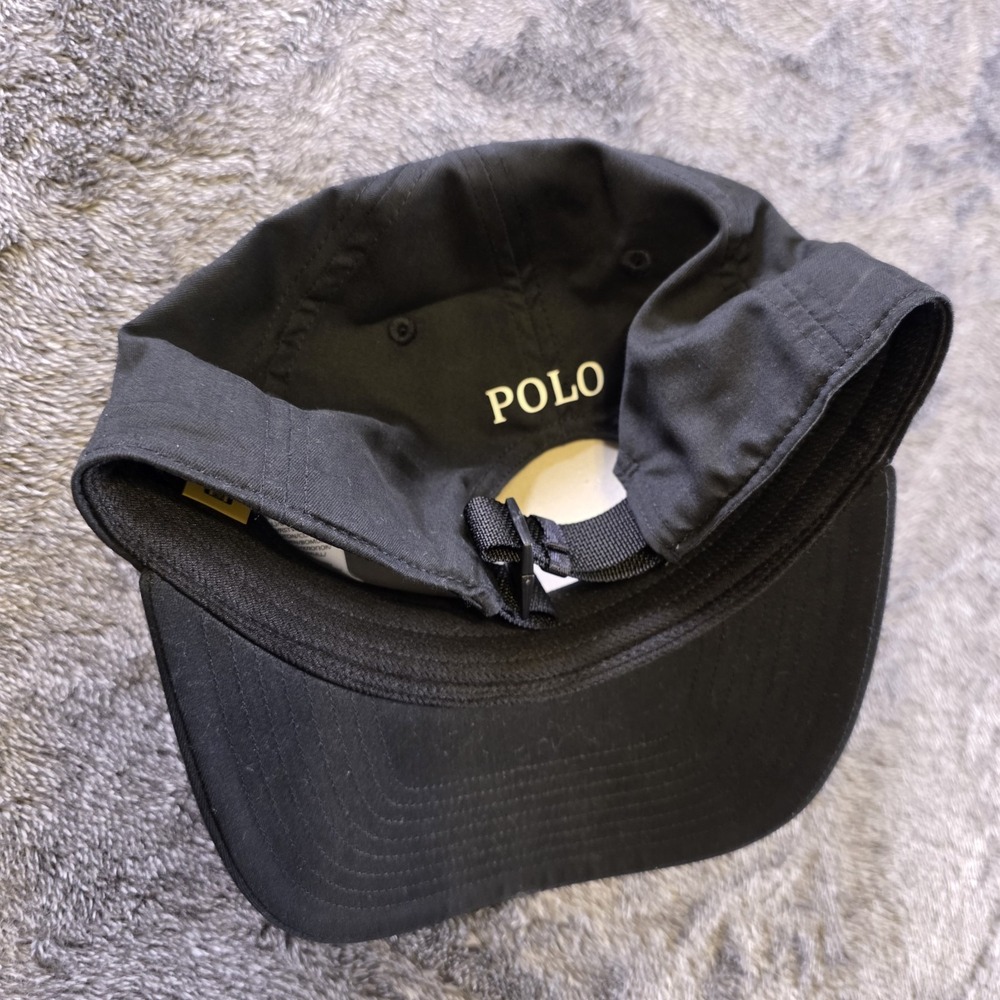 Polo Ralph Lauren Baseline Cap OS Pony Logo Black - Picture 2 of 5